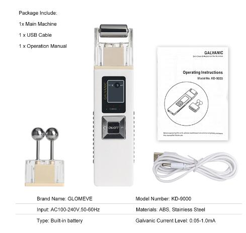 Microcurrent facial massager