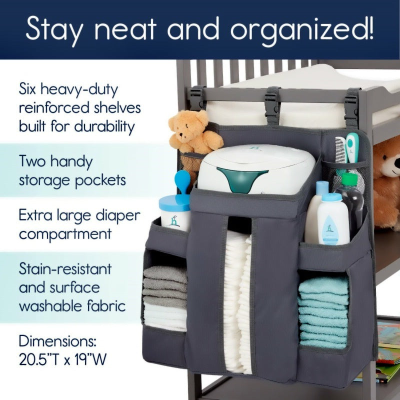Baby Crib Bedside Storage Hanging Bag Diaper Bag