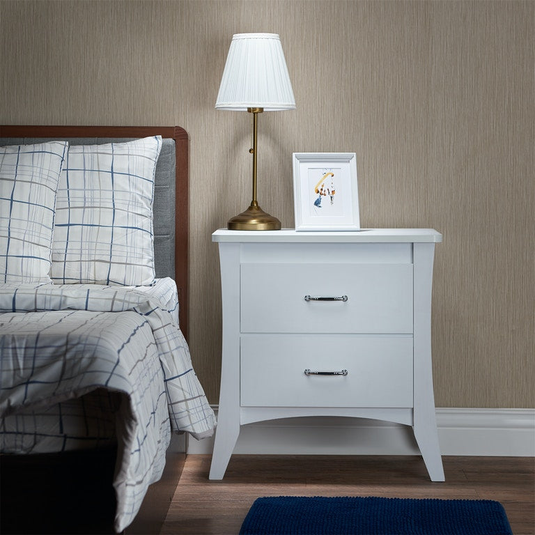 Babb Night Table in White 97264