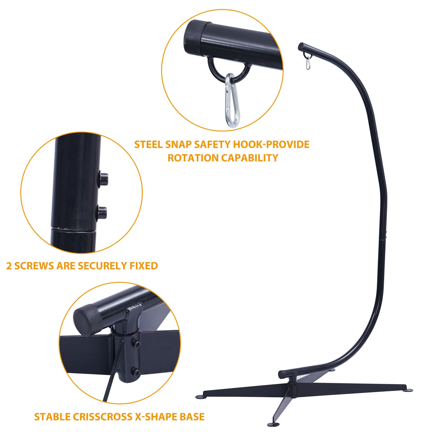 Hammock Chair with Stand for Indoor or Outdoor Use - Durable 300 Pounds Capacity