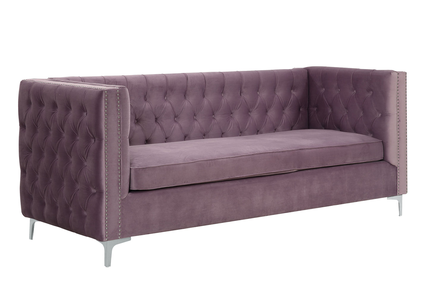 Rhett Sectional Sofa, Purple Velvet 55500