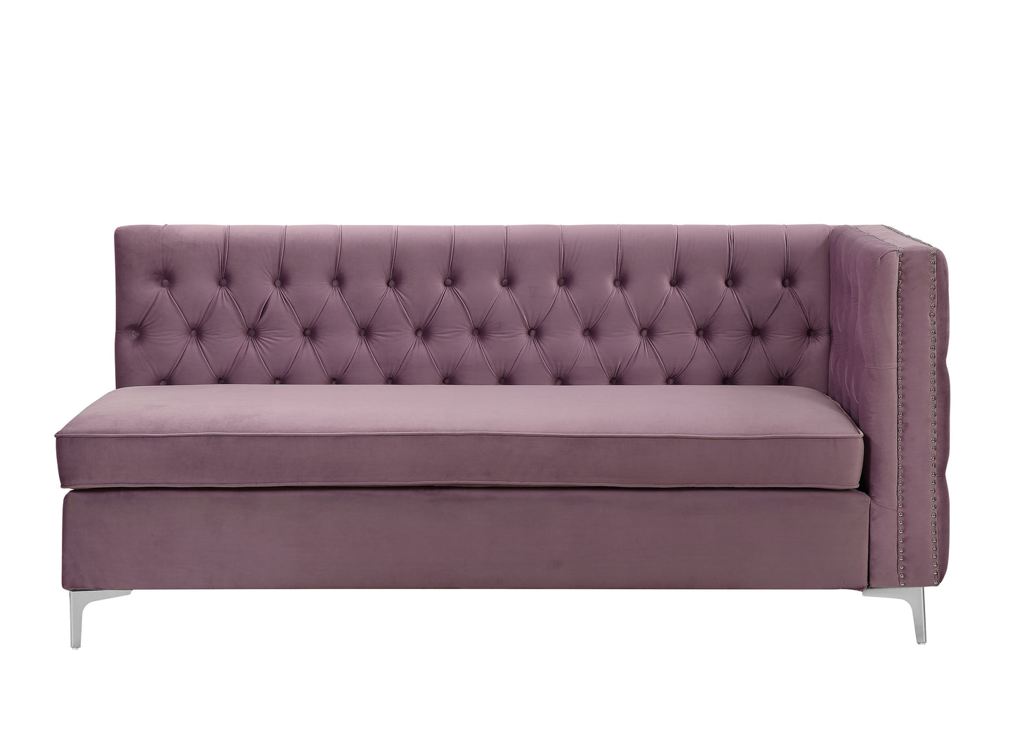 Rhett Sectional Sofa, Purple Velvet 55500