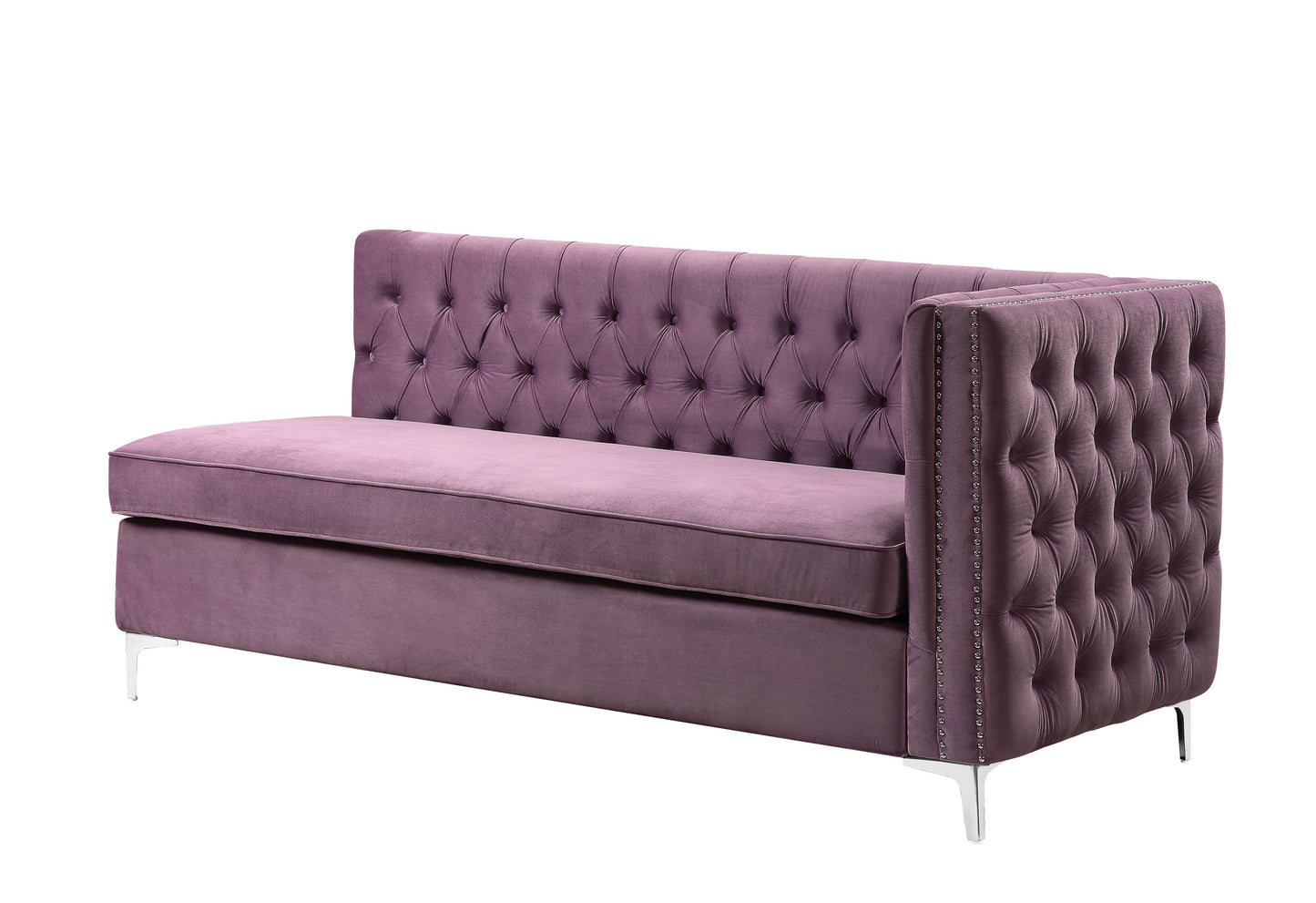 Rhett Sectional Sofa, Purple Velvet 55500
