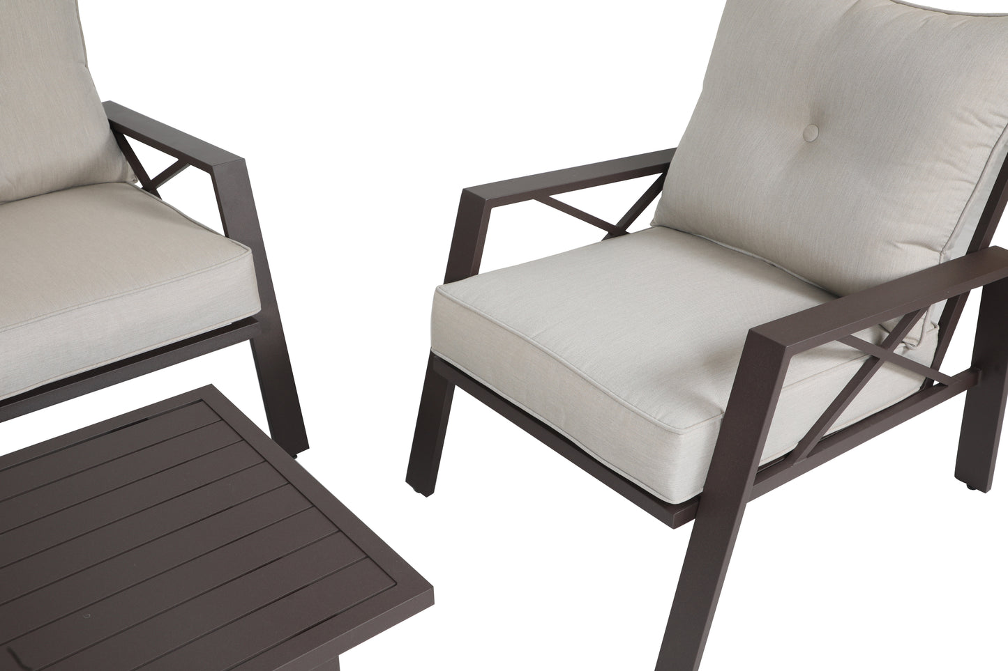 Modern Muse 4 pcs Aluminum Patio Sofa set with Cushion,KD