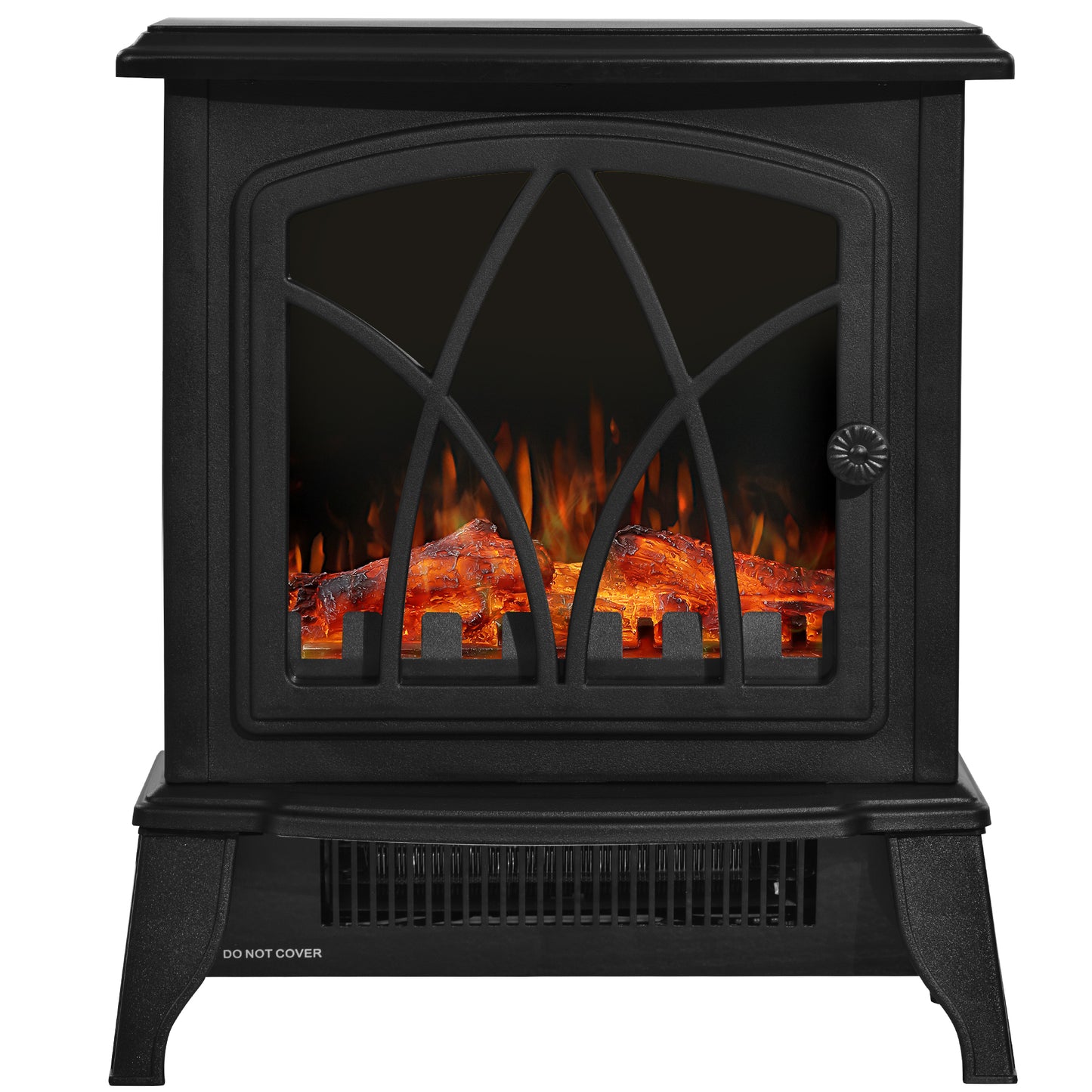 Portable Electric Fireplace Stove, Heater with Realistic Flame Effect, 2000W Overheat Auto Shut Off Safety Function
