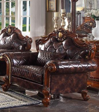Picardy Chair w/1 Pillow, Vintage Cherry Oak & PU 58222