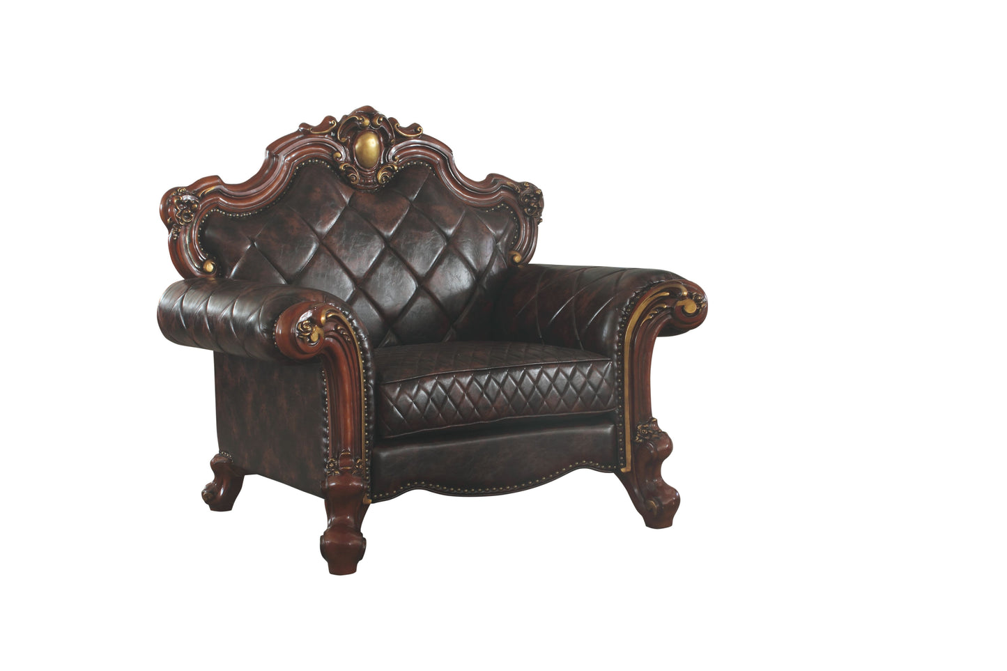 Picardy Chair w/1 Pillow, Vintage Cherry Oak & PU 58222