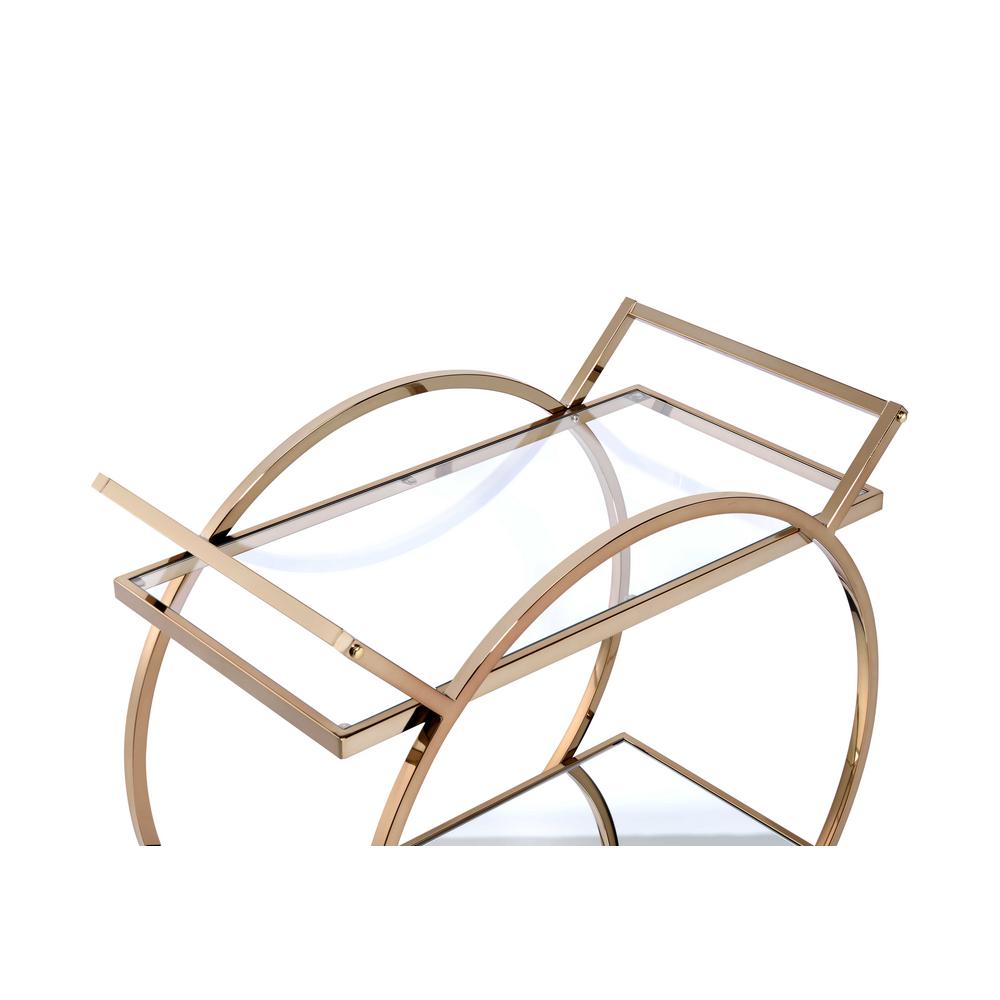 Traverse Serving Cart, Champagne & Mirrored 98295