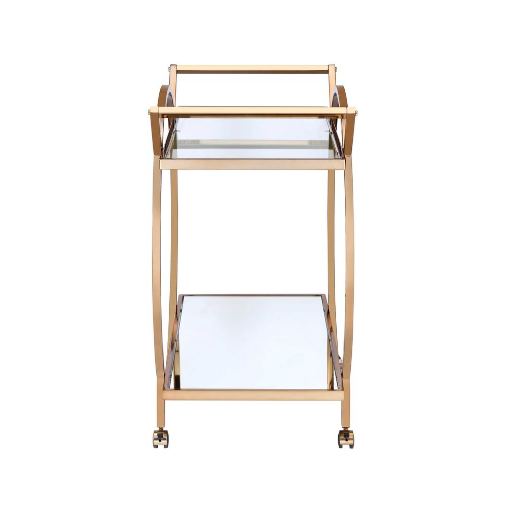 Traverse Serving Cart, Champagne & Mirrored 98295