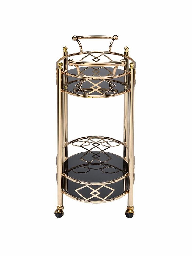 Ottesen Serving Cart, Gold Glass