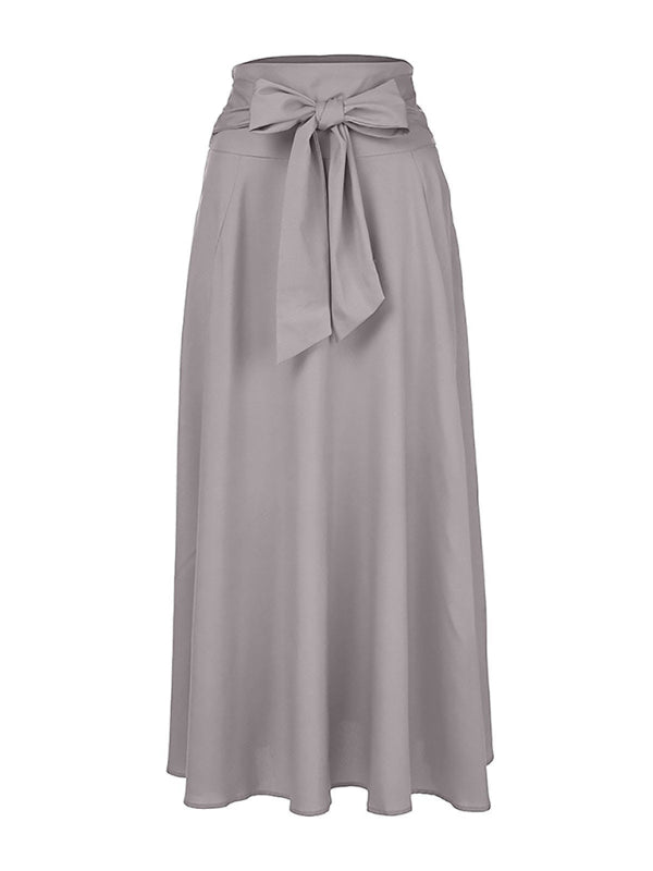 Women's High Waist Lace Up Skirt