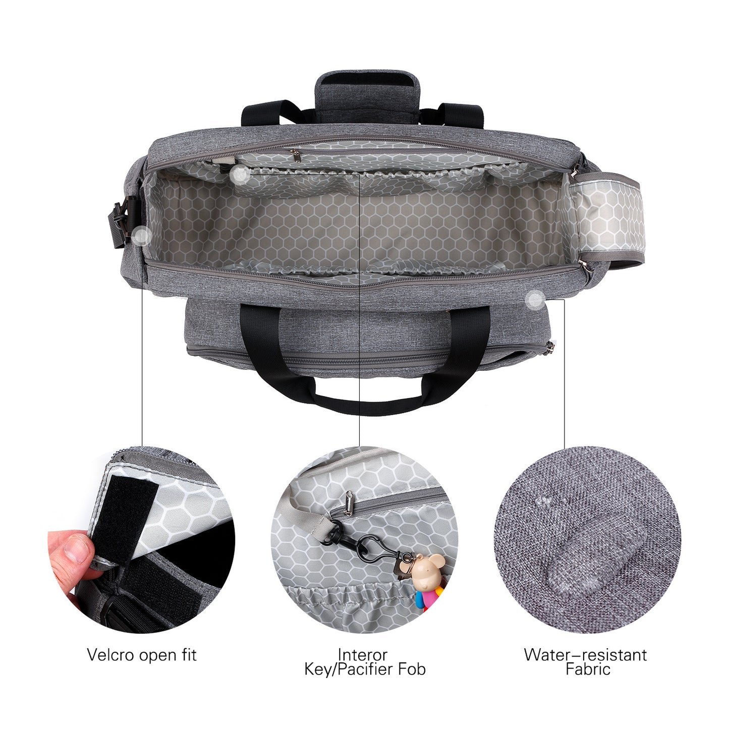 Convertible Baby Diaper Bag for Outdoor with Multi-Purpose Travel Bag