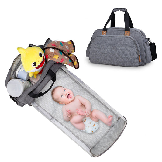 Convertible Baby Diaper Bag for Outdoor with Multi-Purpose Travel Bag