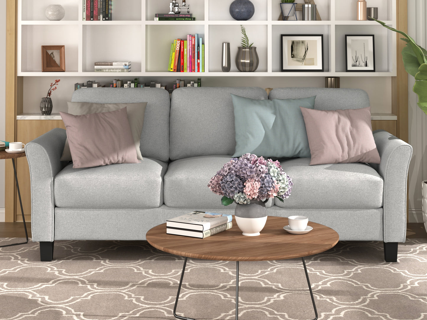 Loveseat Sofa and 3-seat  sofa (Light Grey)