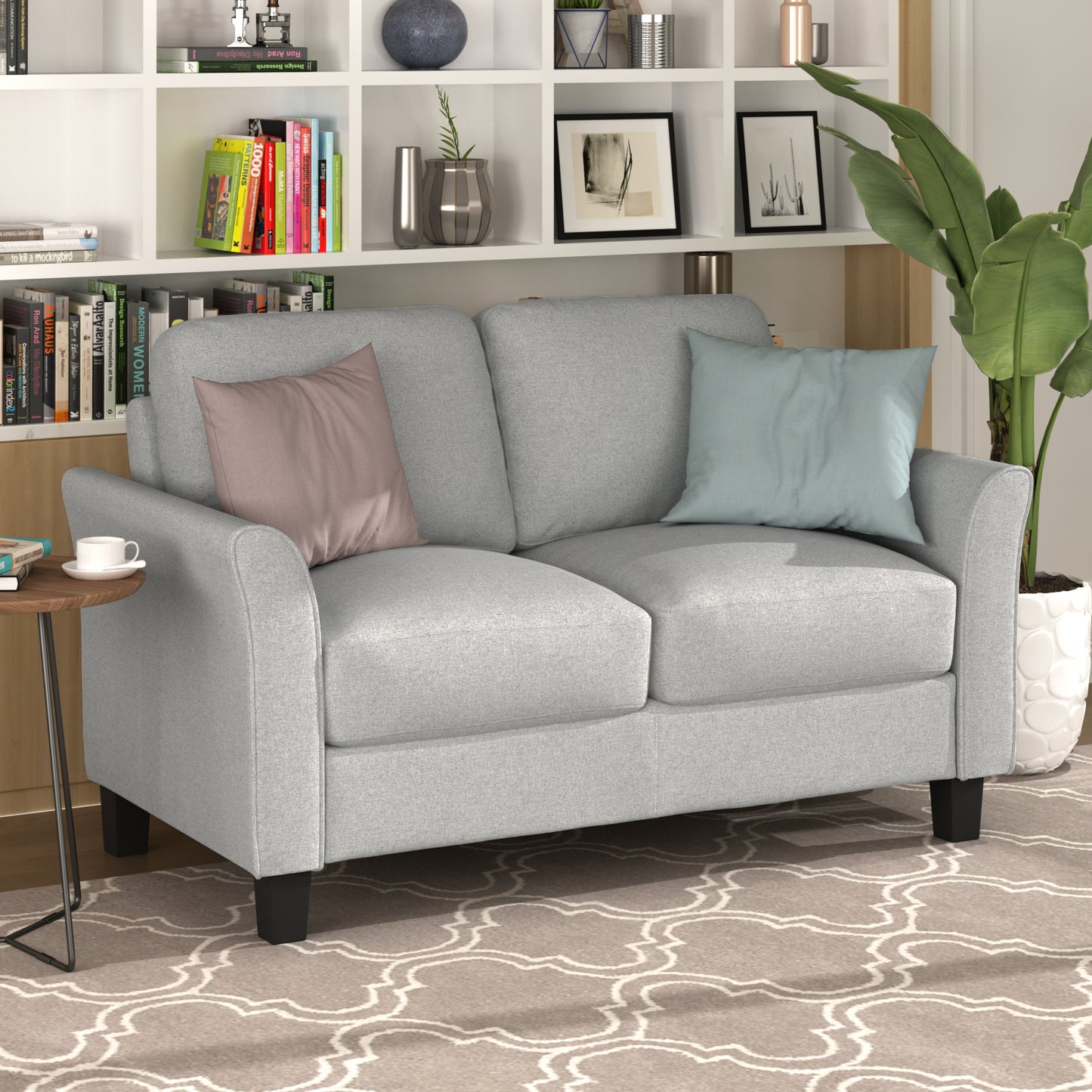 Loveseat Sofa and 3-seat  sofa (Light Grey)