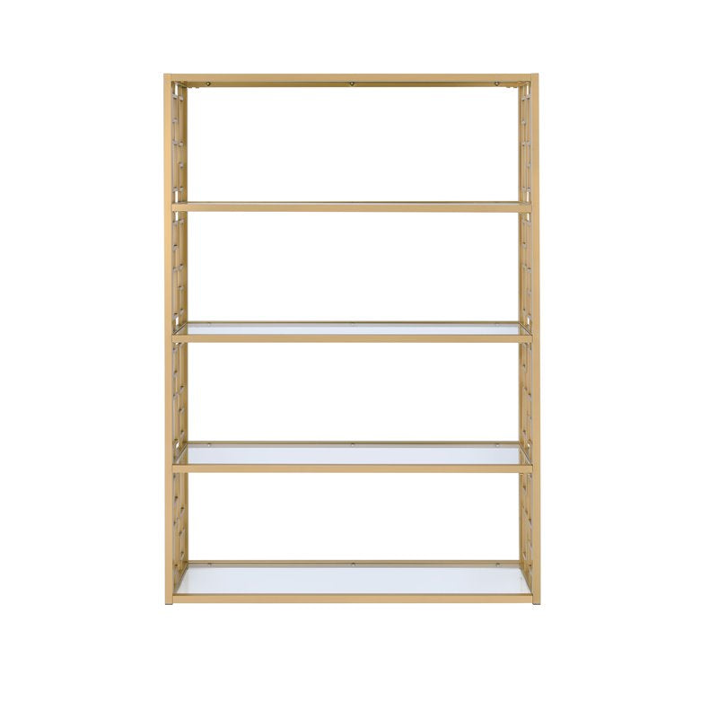 Blanrio Bookshelf in Gold & Clear Glass 92465