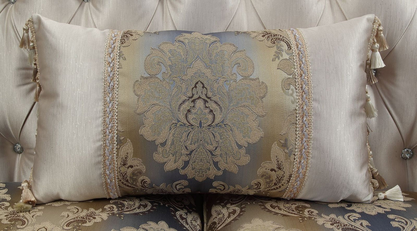 Gorsedd Chair & 1 Pillow in Fabric & Antique White 52442
