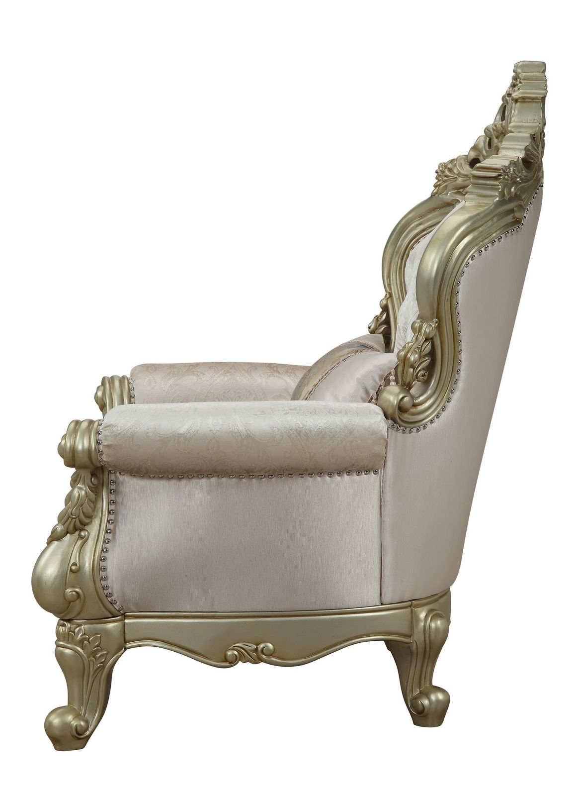Gorsedd Chair & 1 Pillow in Fabric & Antique White 52442