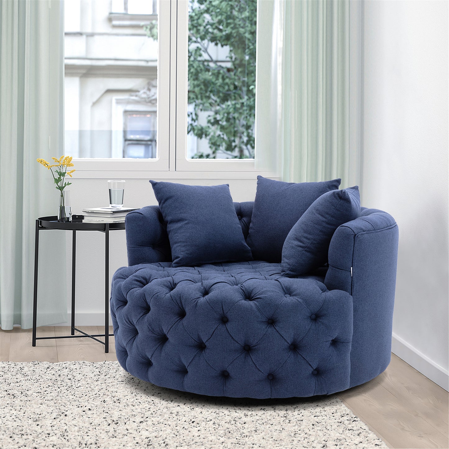 Modern Akili swivel accent chair