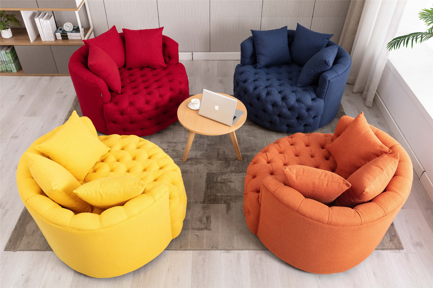 Modern Akili swivel accent chair