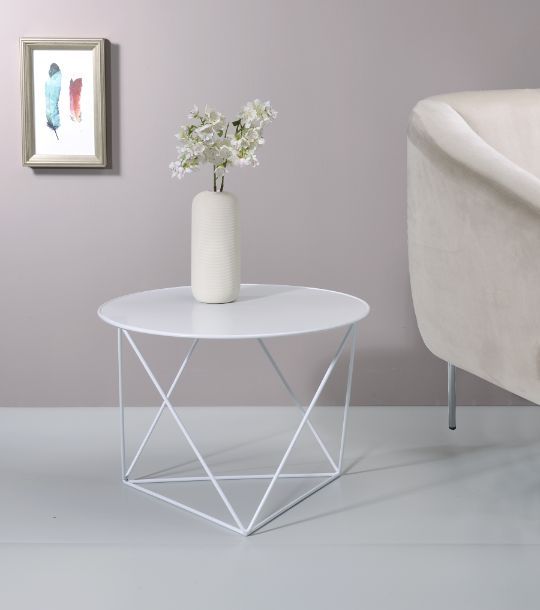 Epidia Accent Table, White Finish 97842
