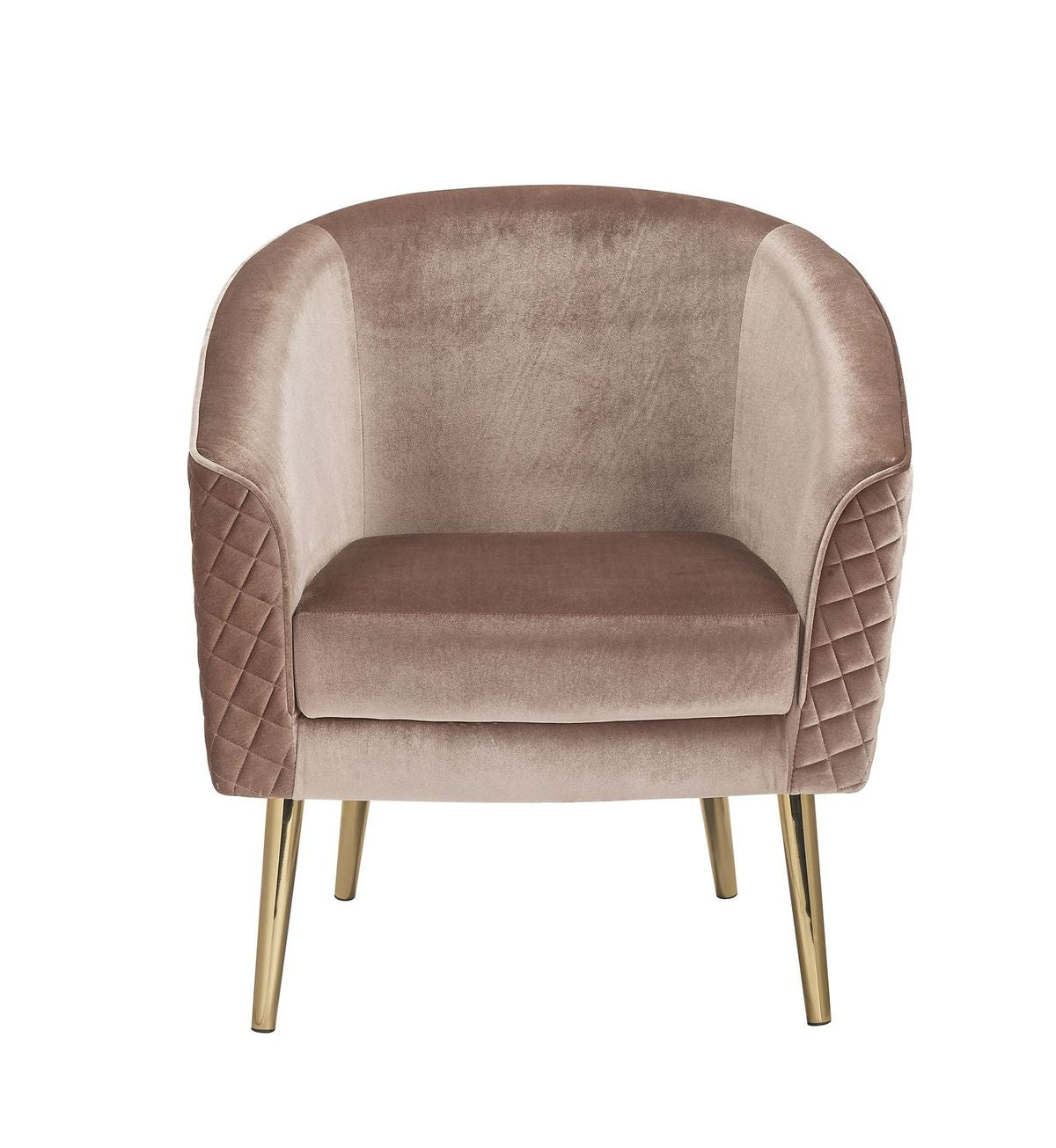 Benny Accent Chair, Velvet & Gold 59885
