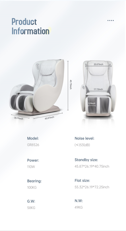 Massage Chairs SL Track Full Body and Recliner, Shiatsu Recliner with Bluetooth Speaker-Beige