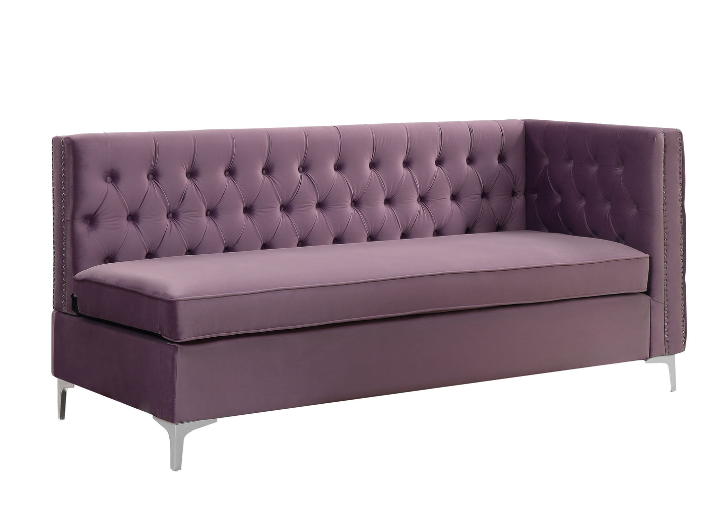 Rhett Sectional Sofa, Purple Velvet 55500