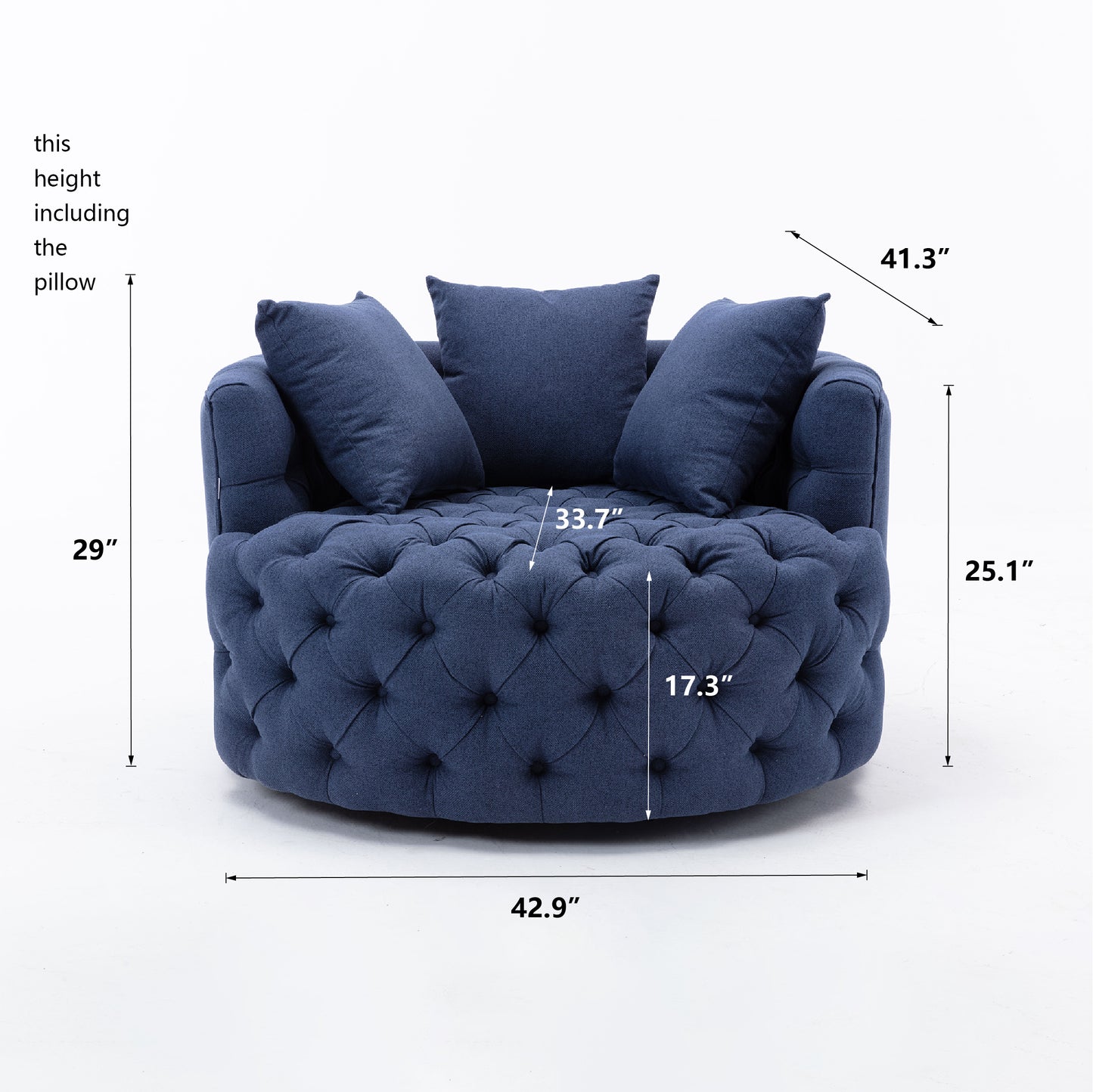 Modern Akili swivel accent chair