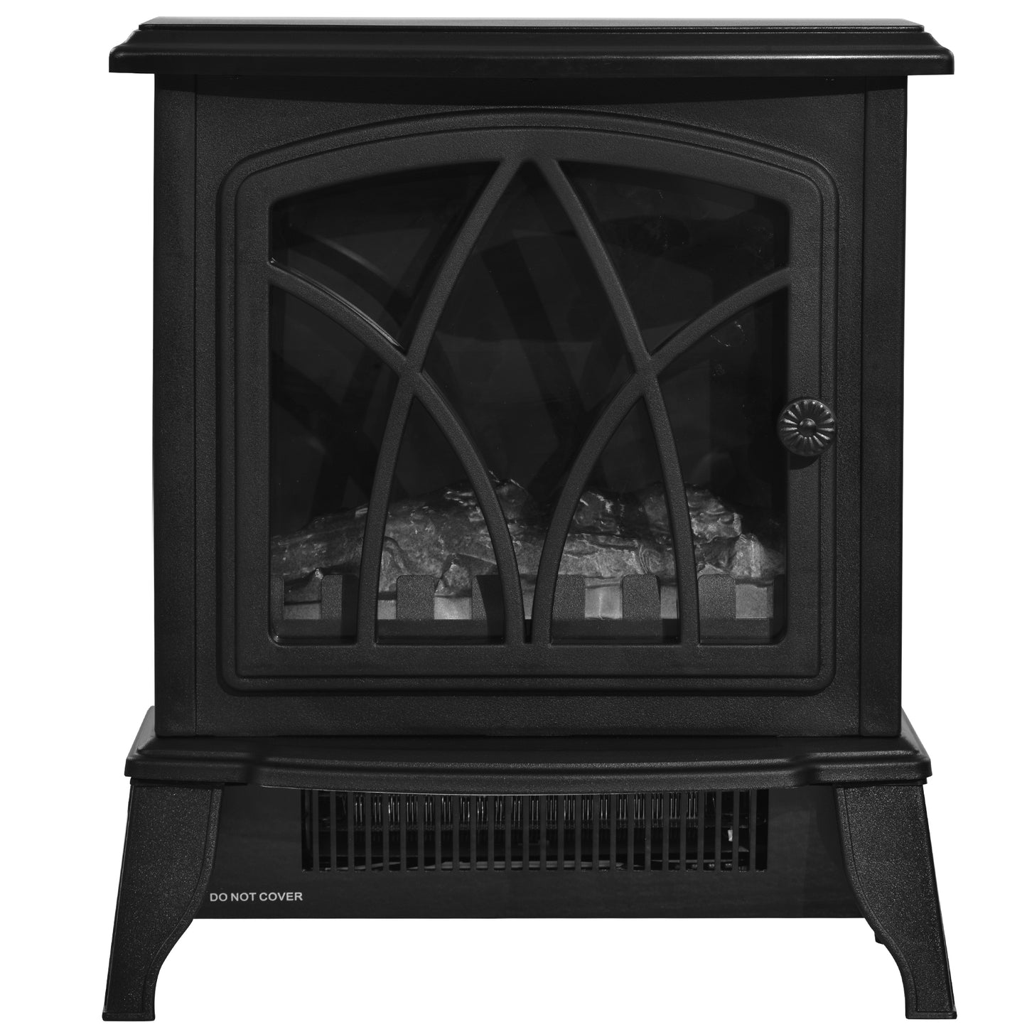 Portable Electric Fireplace Stove, Heater with Realistic Flame Effect, 2000W Overheat Auto Shut Off Safety Function