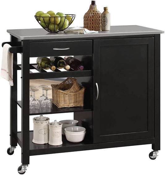 Ottawa Kitchen Cart, Stainless Steel