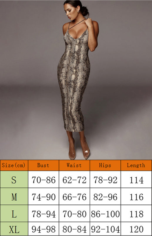 Ladies Sleeveless Leopard Print Dress