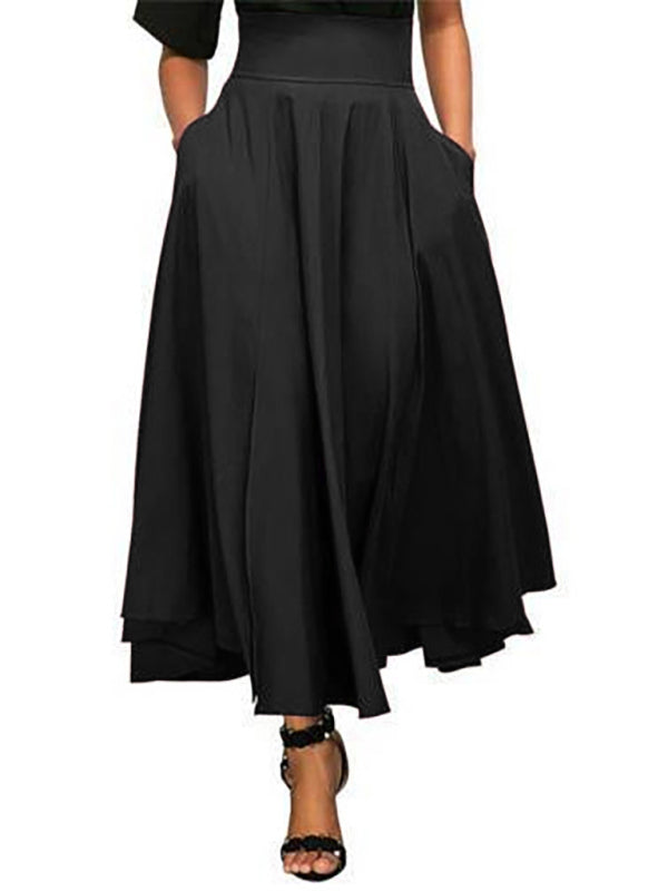 Women's High Waist Lace Up Skirt