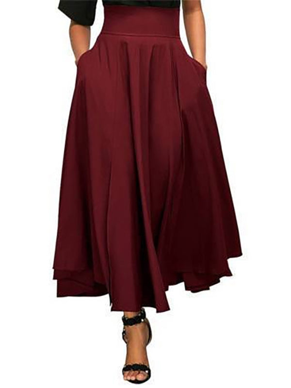Women's High Waist Lace Up Skirt